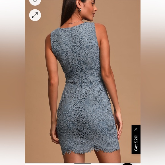 Lulus Truly Beloved Dress in Dusty Blue, Size XLarge, NWT - Picture 13 of 17